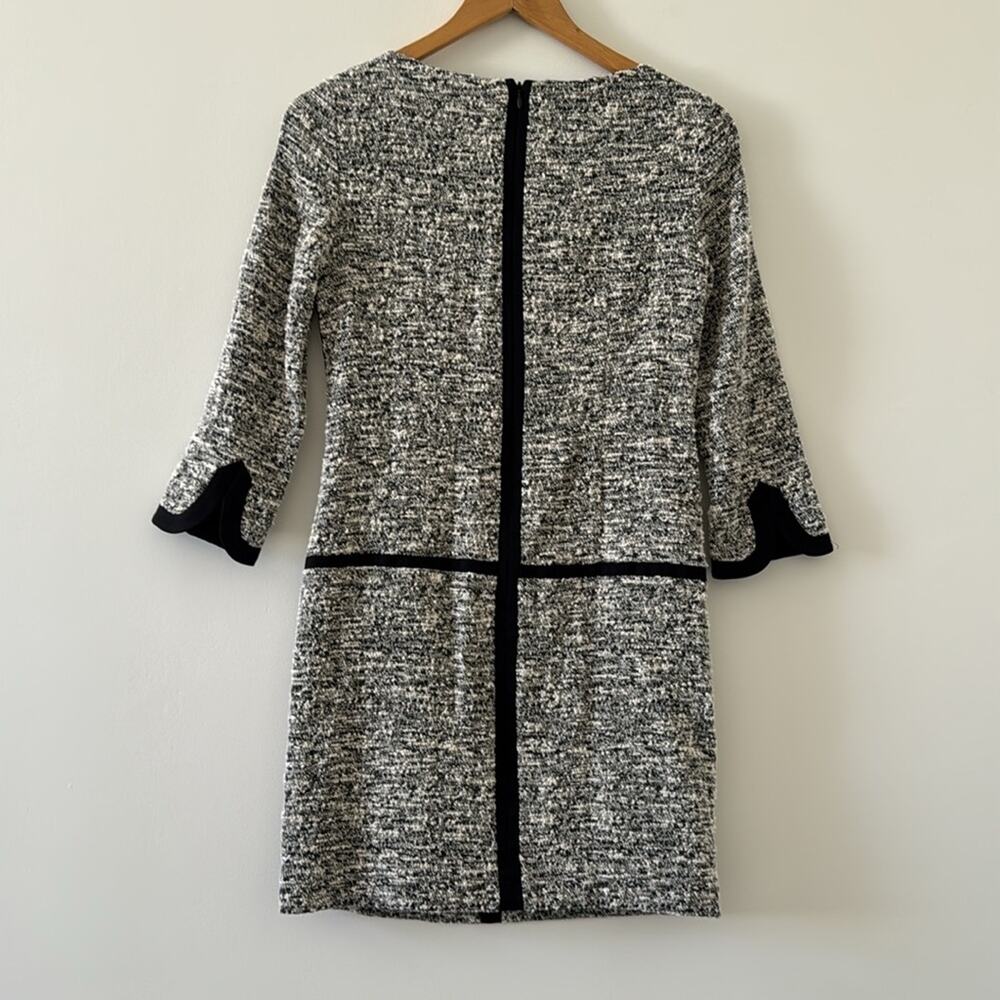 Rag & Bone Camden Tweed Shift Dress Black White Contrast Trim Size 0 - Picture 4 of 7